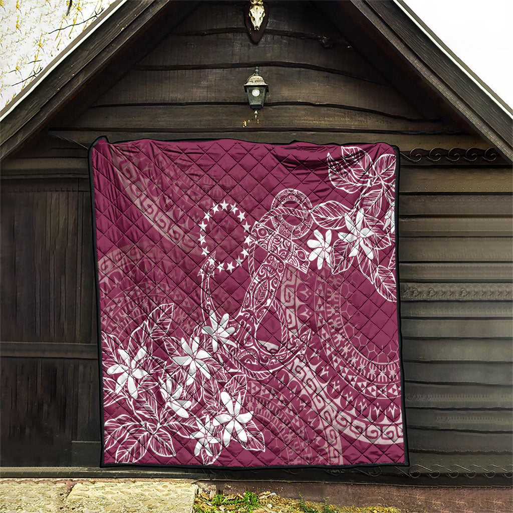 Maroon Kuki Airani Tapakau Quilt Tribal Anchor Mix Tiare