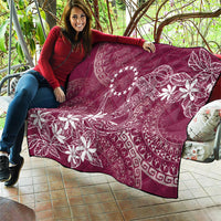 Maroon Kuki Airani Tapakau Quilt Tribal Anchor Mix Tiare
