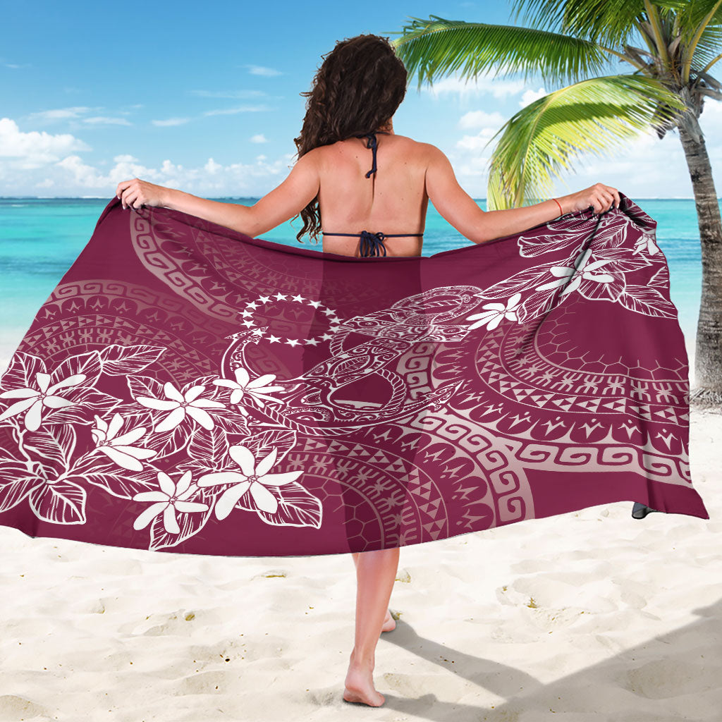 Maroon Kuki Airani Tapakau Sarong Tribal Anchor Mix Tiare