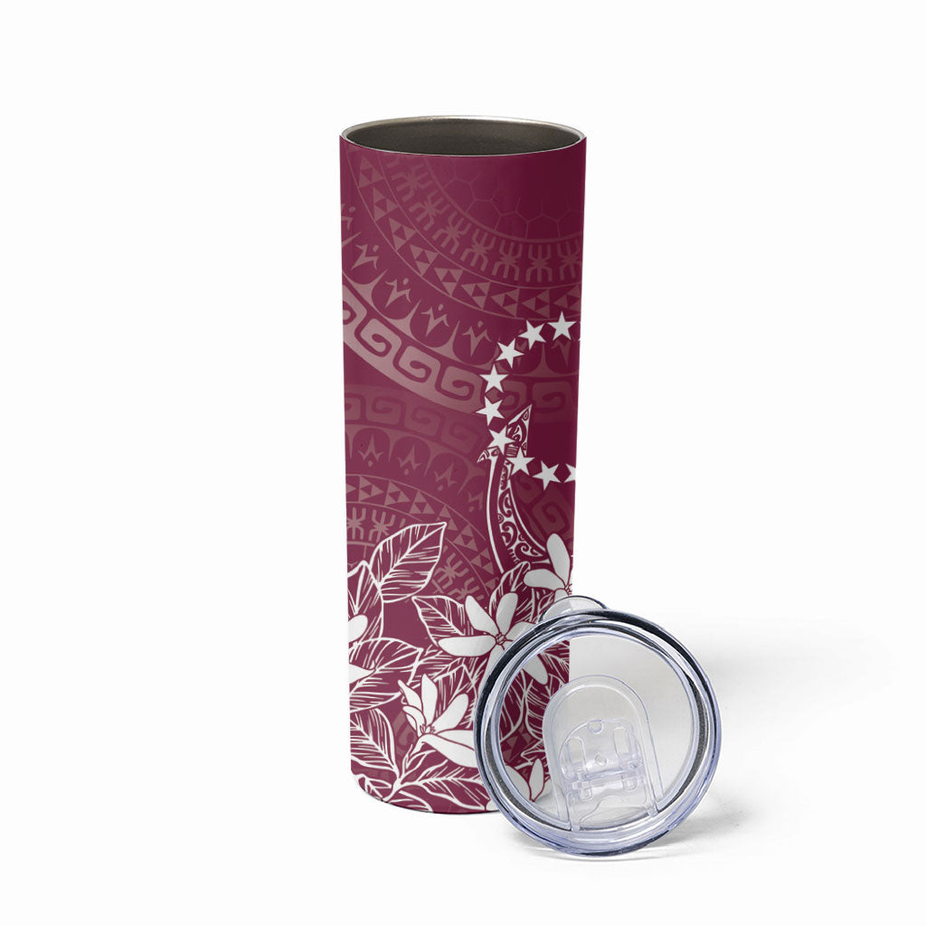 Maroon Kuki Airani Tapakau Skinny Tumbler Tribal Anchor Mix Tiare
