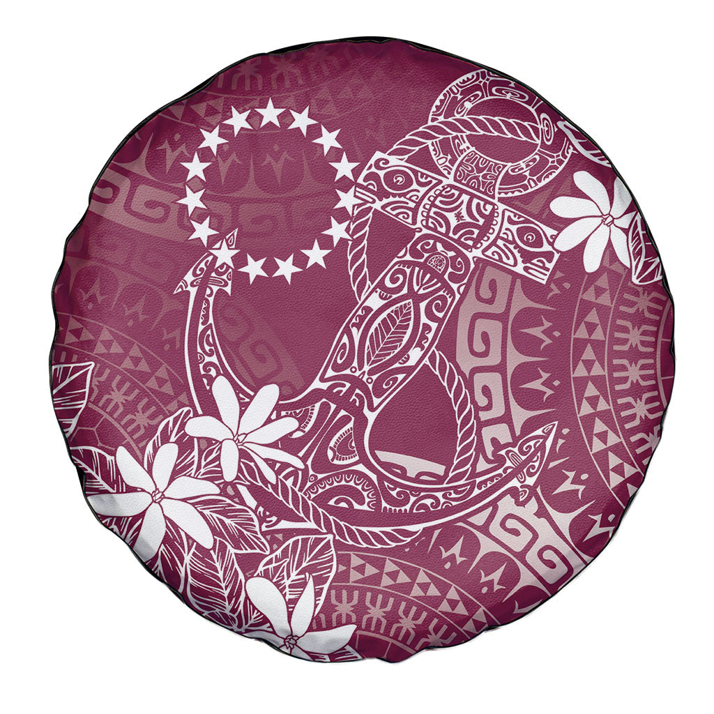Maroon Kuki Airani Tapakau Spare Tire Cover Tribal Anchor Mix Tiare