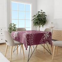 Maroon Kuki Airani Tapakau Tablecloth Tribal Anchor Mix Tiare