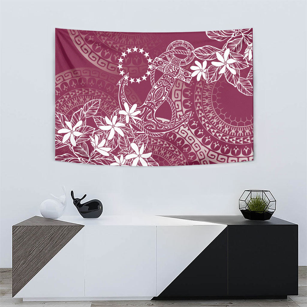 Maroon Kuki Airani Tapakau Tapestry Tribal Anchor Mix Tiare