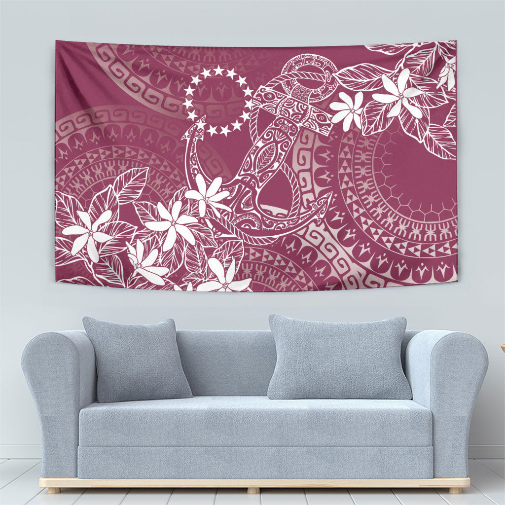 Maroon Kuki Airani Tapakau Tapestry Tribal Anchor Mix Tiare
