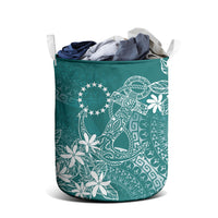 Teal Kuki Airani Tapakau Laundry Basket Tribal Anchor Mix Tiare