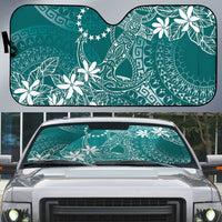 Teal Kuki Airani Tapakau Auto Sun Shade Tribal Anchor Mix Tiare