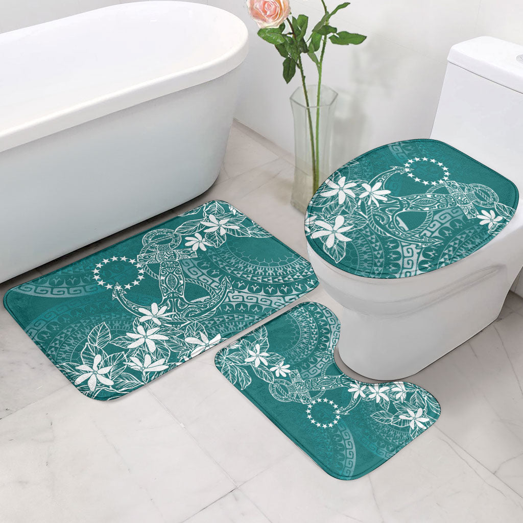 Teal Kuki Airani Tapakau Bathroom Set Tribal Anchor Mix Tiare