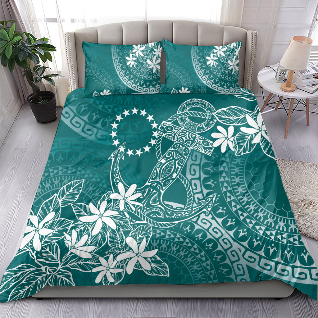 Teal Kuki Airani Tapakau Bedding Set Tribal Anchor Mix Tiare