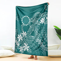 Teal Kuki Airani Tapakau Blanket Tribal Anchor Mix Tiare
