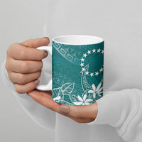 Teal Kuki Airani Tapakau Ceramic Mug Tribal Anchor Mix Tiare