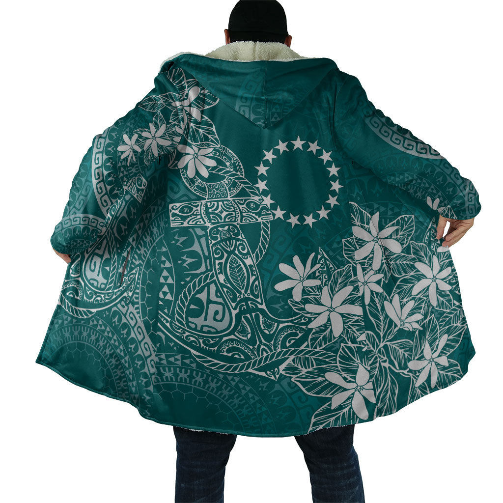 Teal Kuki Airani Tapakau Cloak Tribal Anchor Mix Tiare