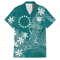 Teal Kuki Airani Tapakau Family Matching Mermaid Dress and Hawaiian Shirt Tribal Anchor Mix Tiare