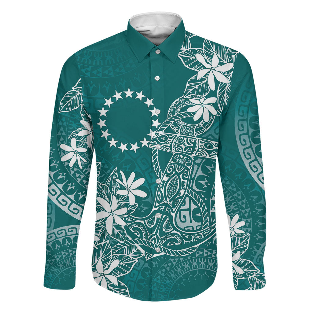 Teal Kuki Airani Tapakau Family Matching Mermaid Dress and Hawaiian Shirt Tribal Anchor Mix Tiare