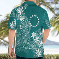 Teal Kuki Airani Tapakau Hawaiian Shirt Tribal Anchor Mix Tiare