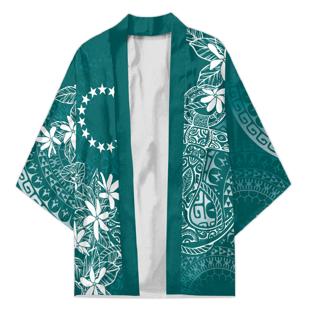 Teal Kuki Airani Tapakau Kimono Tribal Anchor Mix Tiare
