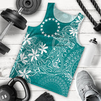 Teal Kuki Airani Tapakau Men Tank Top Tribal Anchor Mix Tiare