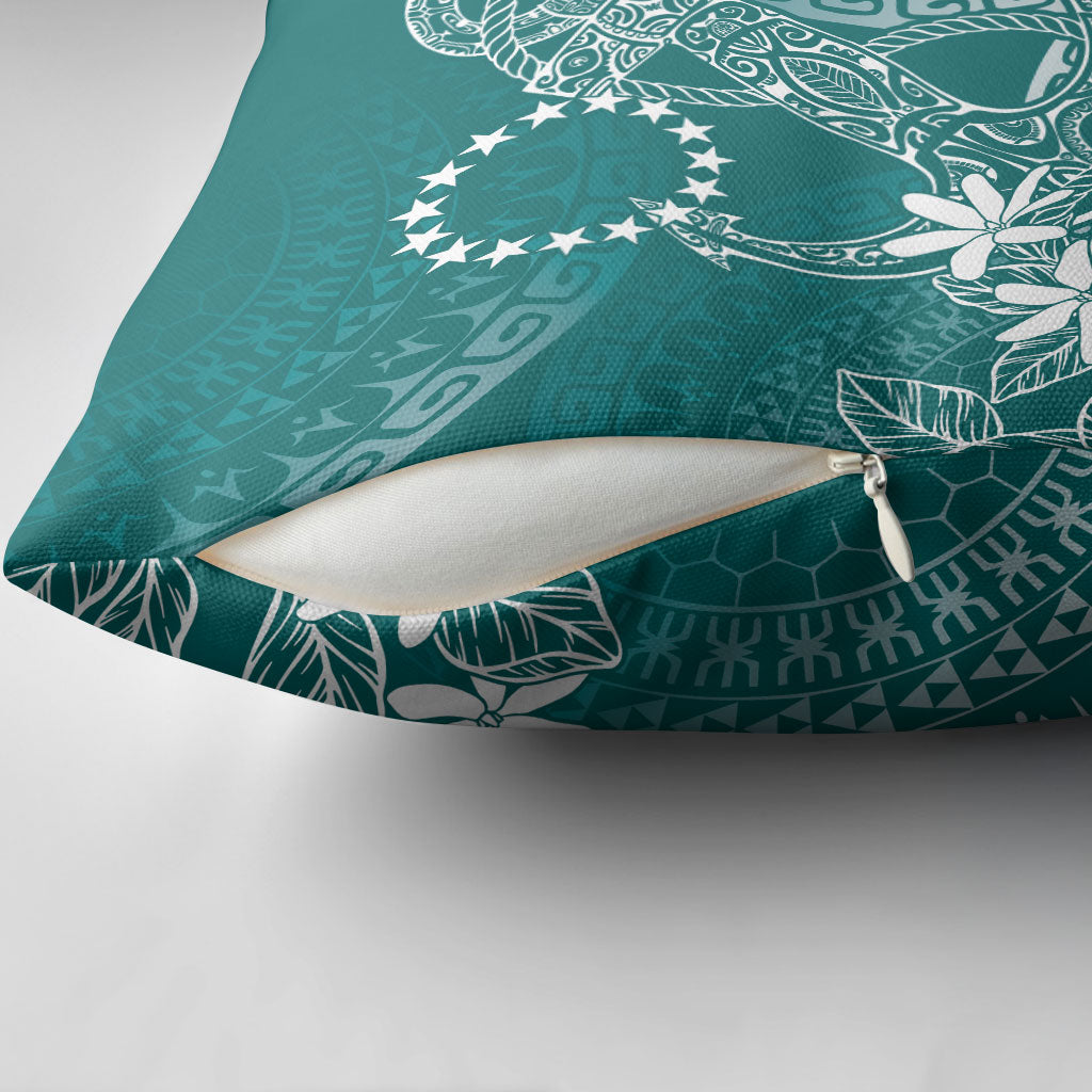 Teal Kuki Airani Tapakau Pillow Cover Tribal Anchor Mix Tiare