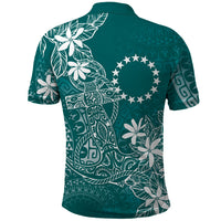 Teal Kuki Airani Tapakau Polo Shirt Tribal Anchor Mix Tiare