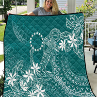 Teal Kuki Airani Tapakau Quilt Tribal Anchor Mix Tiare