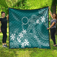 Teal Kuki Airani Tapakau Quilt Tribal Anchor Mix Tiare