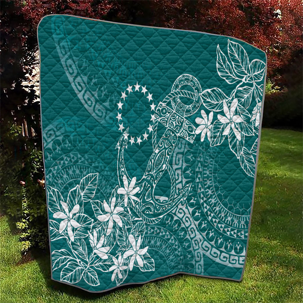 Teal Kuki Airani Tapakau Quilt Tribal Anchor Mix Tiare