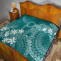 Teal Kuki Airani Tapakau Quilt Tribal Anchor Mix Tiare