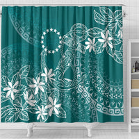 Teal Kuki Airani Tapakau Shower Curtain Tribal Anchor Mix Tiare
