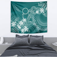 Teal Kuki Airani Tapakau Tapestry Tribal Anchor Mix Tiare