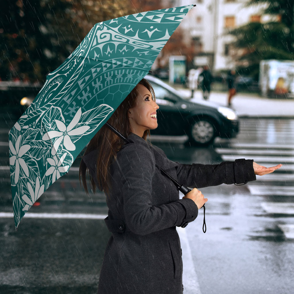 Teal Kuki Airani Tapakau Umbrella Tribal Anchor Mix Tiare