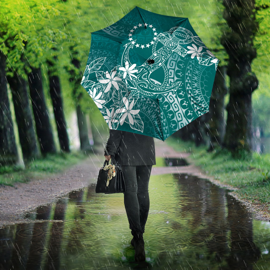 Teal Kuki Airani Tapakau Umbrella Tribal Anchor Mix Tiare