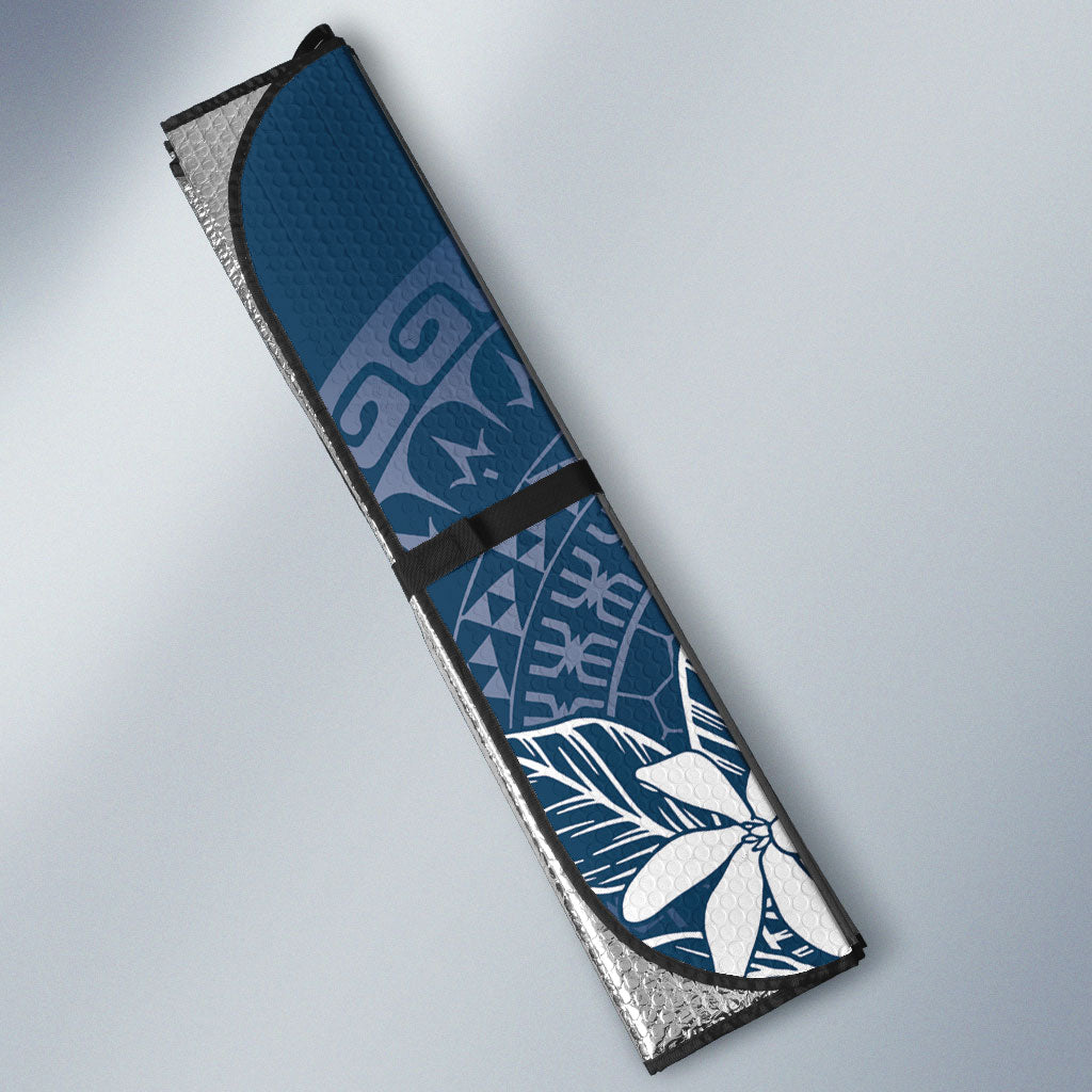 Navy Kuki Airani Tapakau Auto Sun Shade Tribal Anchor Mix Tiare