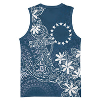 Navy Kuki Airani Tapakau Basketball Jersey Tribal Anchor Mix Tiare