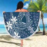 Navy Kuki Airani Tapakau Beach Blanket Tribal Anchor Mix Tiare