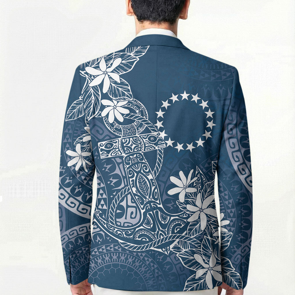 Navy Kuki Airani Tapakau Blazer Tribal Anchor Mix Tiare