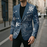 Navy Kuki Airani Tapakau Blazer Tribal Anchor Mix Tiare
