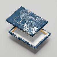 Navy Kuki Airani Tapakau Canvas Wall Art Tribal Anchor Mix Tiare