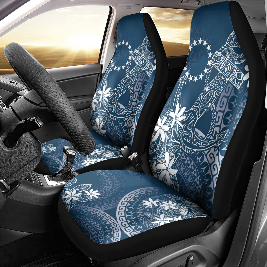 Navy Kuki Airani Tapakau Car Seat Cover Tribal Anchor Mix Tiare
