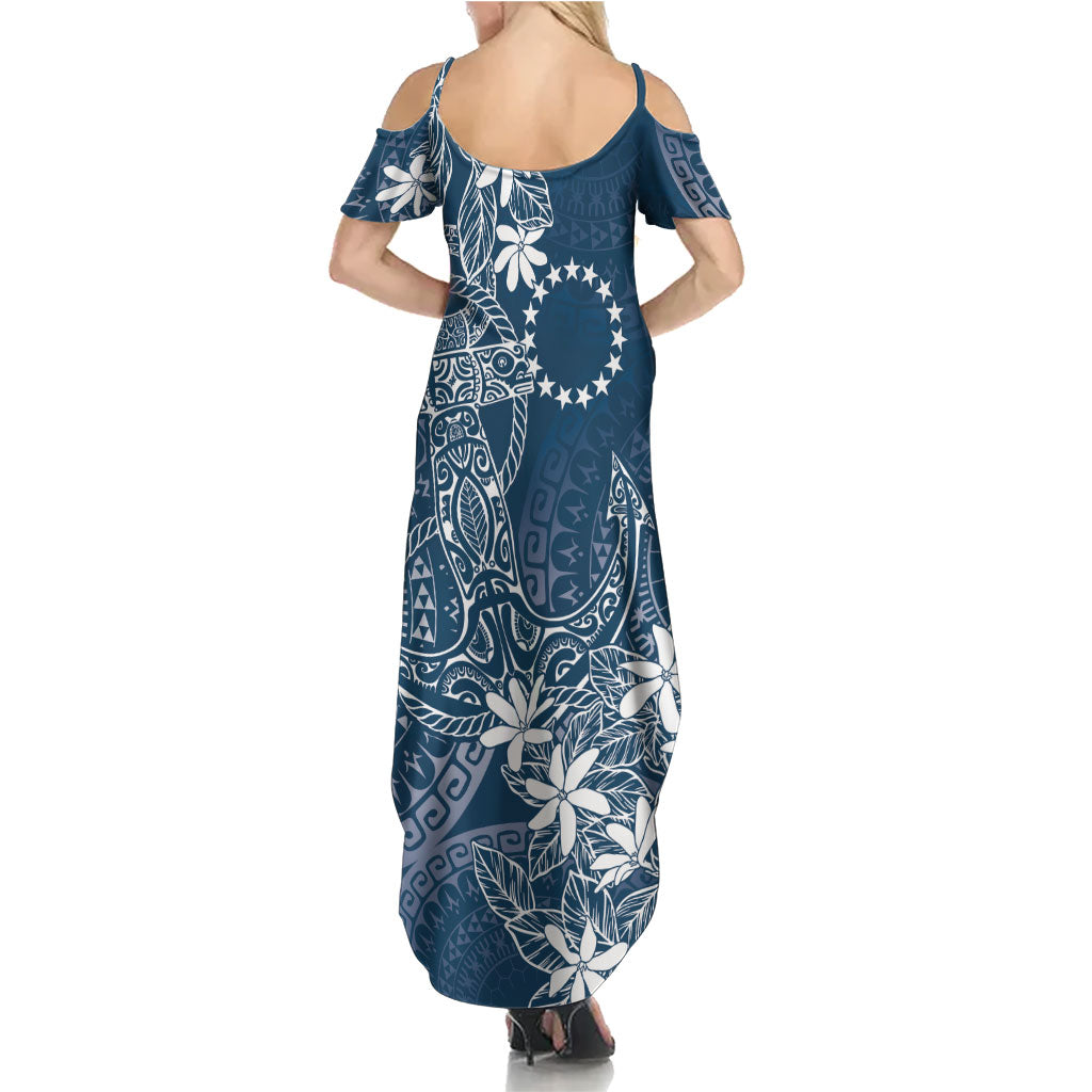 Navy Kuki Airani Tapakau Family Matching Summer Maxi Dress and Hawaiian Shirt Tribal Anchor Mix Tiare