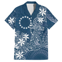 Navy Kuki Airani Tapakau Hawaiian Shirt Tribal Anchor Mix Tiare