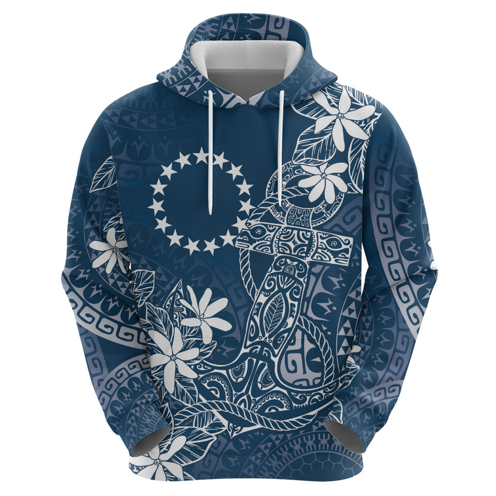 Navy Kuki Airani Tapakau Hoodie Tribal Anchor Mix Tiare