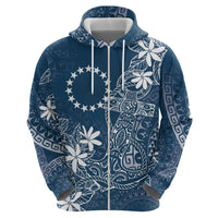 Navy Kuki Airani Tapakau Hoodie Tribal Anchor Mix Tiare