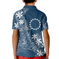 Navy Kuki Airani Tapakau Kid Polo Shirt Tribal Anchor Mix Tiare