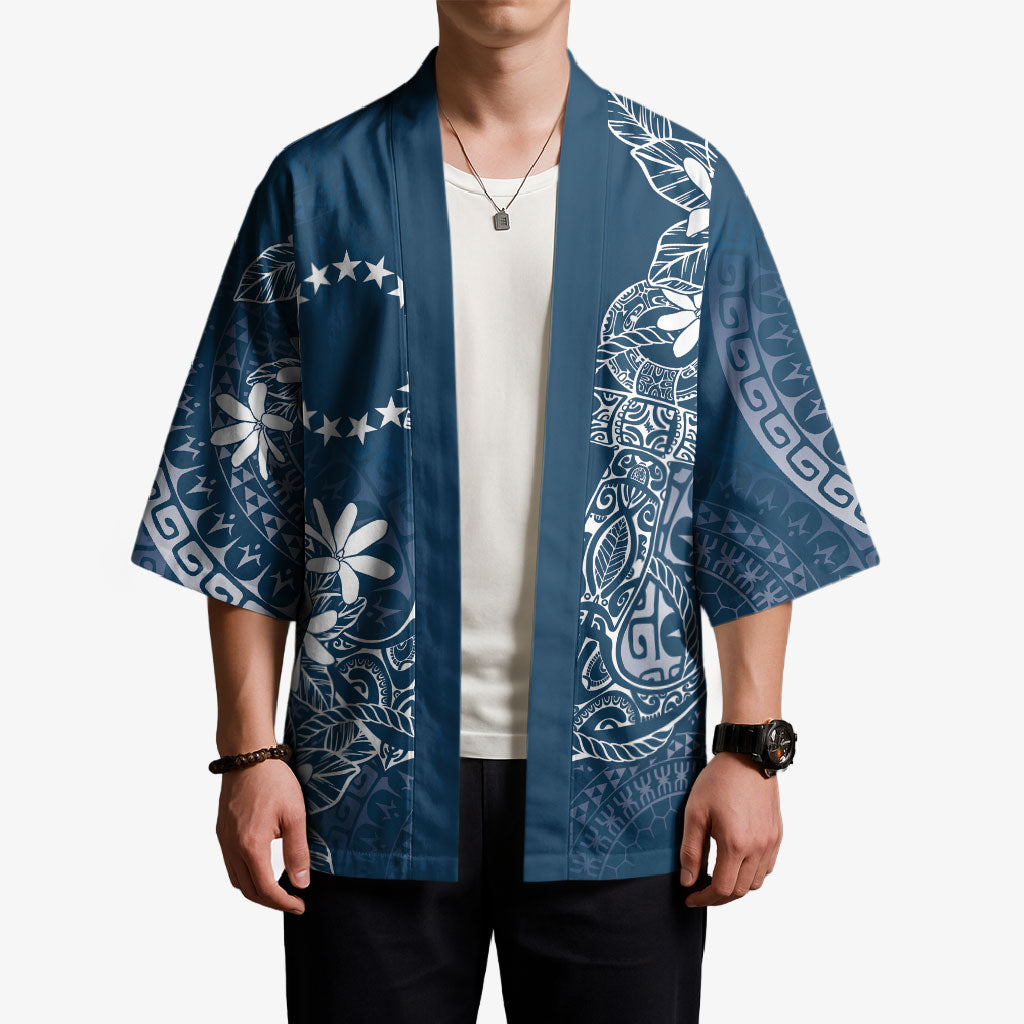 Navy Kuki Airani Tapakau Kimono Tribal Anchor Mix Tiare