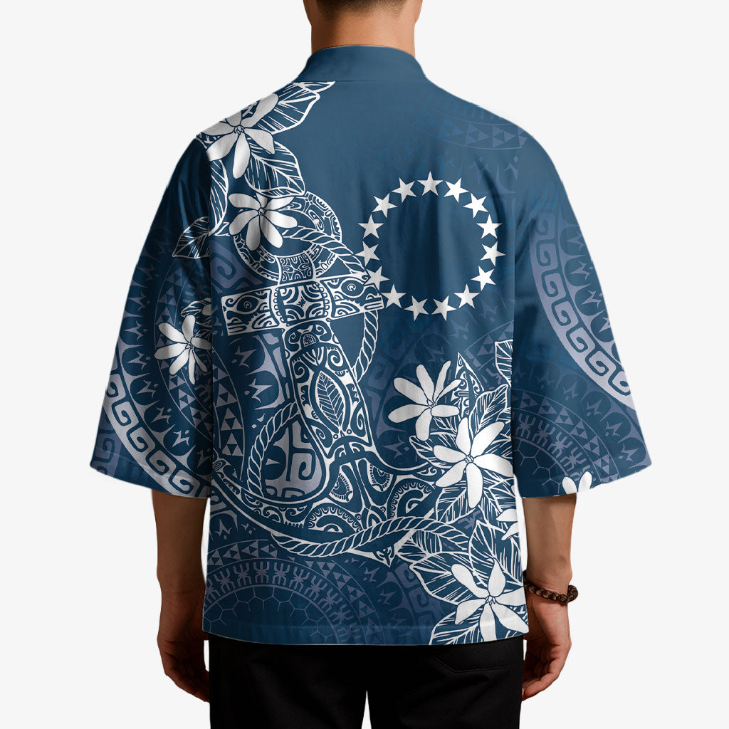 Navy Kuki Airani Tapakau Kimono Tribal Anchor Mix Tiare