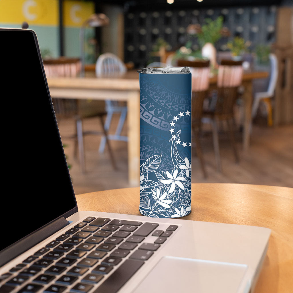 Navy Kuki Airani Tapakau Skinny Tumbler Tribal Anchor Mix Tiare