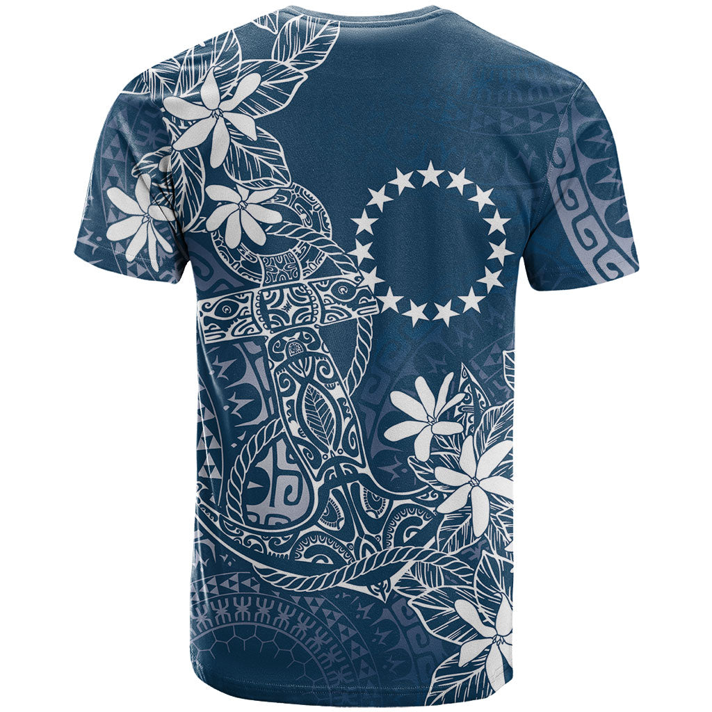 Navy Kuki Airani Tapakau T Shirt Tribal Anchor Mix Tiare