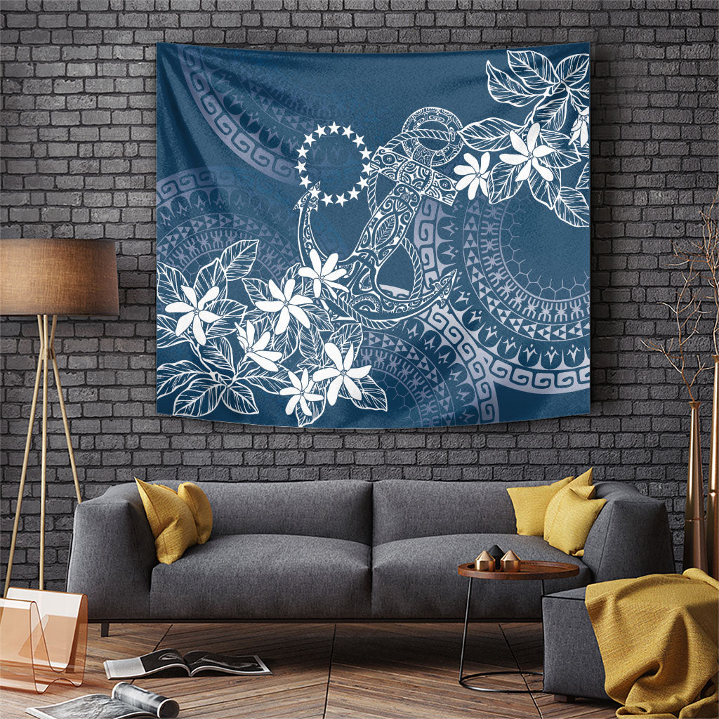 Navy Kuki Airani Tapakau Tapestry Tribal Anchor Mix Tiare LT7 Navy - Polynesian Pride