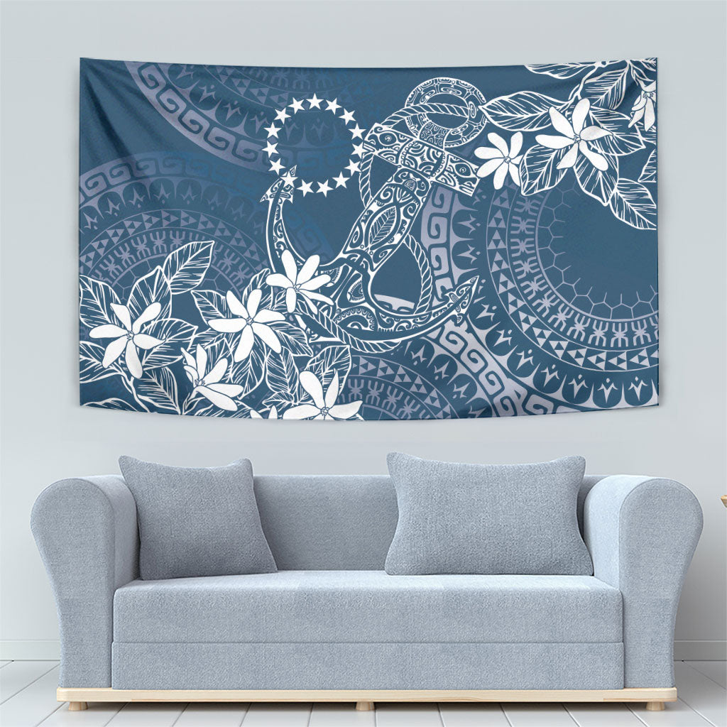 Navy Kuki Airani Tapakau Tapestry Tribal Anchor Mix Tiare