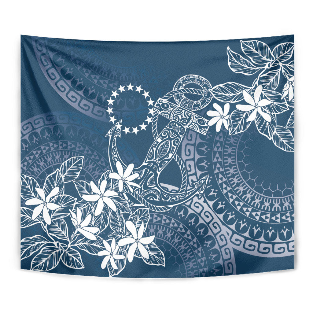 Navy Kuki Airani Tapakau Tapestry Tribal Anchor Mix Tiare