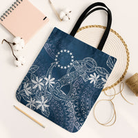 Navy Kuki Airani Tapakau Tote Bag Tribal Anchor Mix Tiare